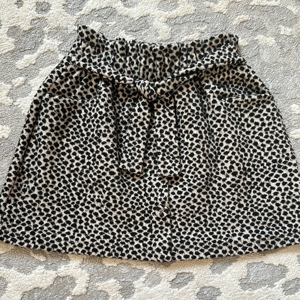 Zara Black and White Skater Mini Skirt